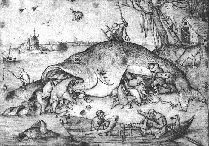 Pieter the Elder Bruegel Big Fishes Eat Little Fishes